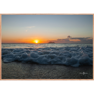 Quadro Pôr do Sol no Mar - 007 - Moldura Filete Crua