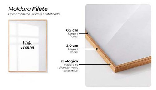 Quadro Cidade Noturna - 019 - Moldura Filete Branco - Imagem 7