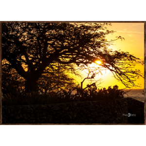 Quadro Pôr do Sol - 009 - Moldura Filete Tabaco