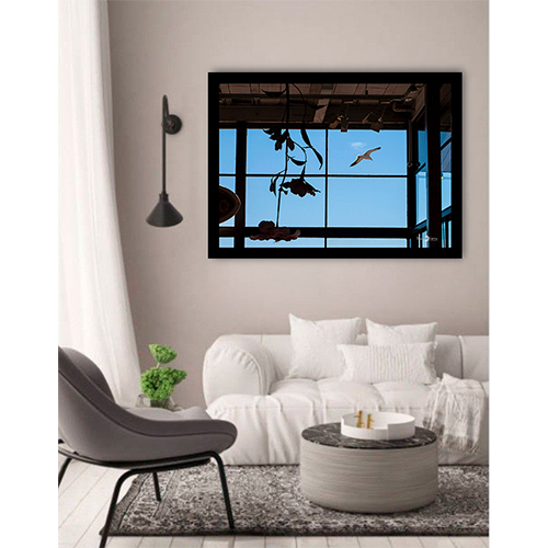 Quadro Gaivota na Janela - 013 - Moldura Tradicional Preta - Imagem 10