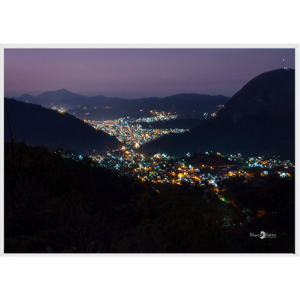 Quadro Cidade Noturna - 019 - Moldura Filete Branco