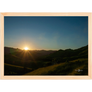 Quadro Pôr do Sol e Montanha - 020 - Moldura Tradicional Crua